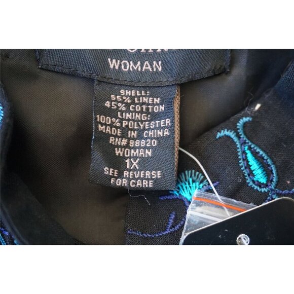 Anne Carson Paisley Turquoise Peacock Jewel Long Jacket, Size 1X NWT - Picture 5 of 8